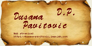 Dušana Pavitović vizit kartica
